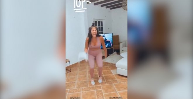 Anabel Pantoja pasa la cuarentena con deporte, baile y música