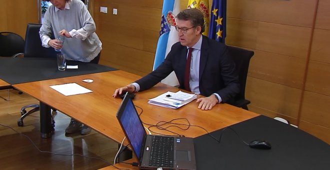 Feijóo, en videoconferencia con Sánchez y demás líderes autonómicos