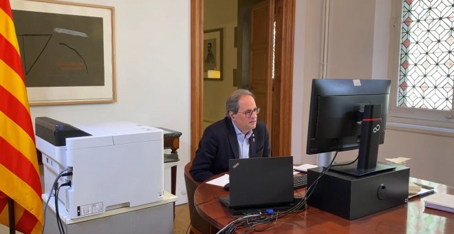 Torra, en videoconferencia con Sánchez y demás líderes autonómicos