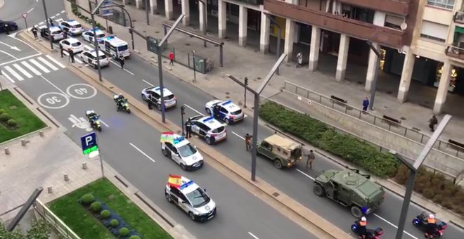 Aplausos en la Gran Vía de Logroño