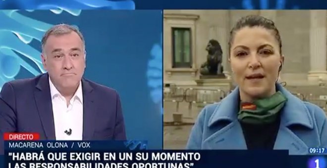 La portavoz de Vox acusa a China de traer "la peste" y "el caldo de cultivo" del comunismo en una intervención de esperpento en TVE