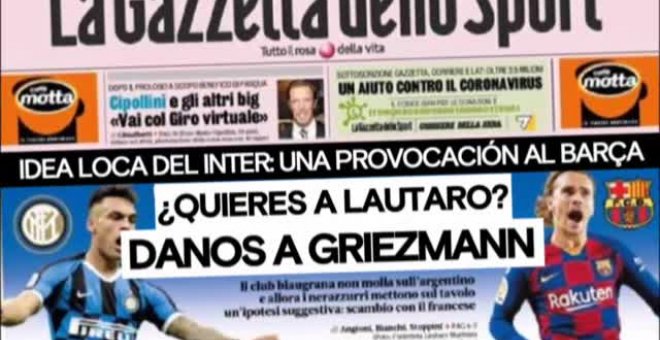 La prensa italiana apunta a un trueque entre Lautaro Martínez y Griezmann