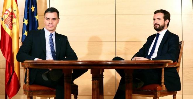 Las diferencias sobre la comisión para la reconstrucción enfrían el acercamiento entre Sánchez y Casado