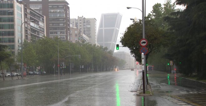 Madrid registra fuertes lluvias este miércoles