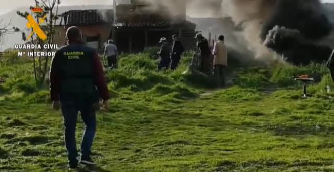 Sorprendidos haciendo una barbacoa en un descampado urbano en La Rioja