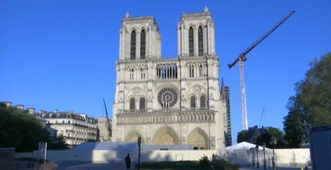 La campana mayor de Notre Dame suena un año después del incendio