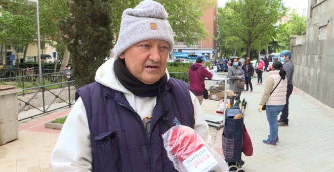 El Banco del Bebé de la Fundación Madrina reparte comida a 200 familias