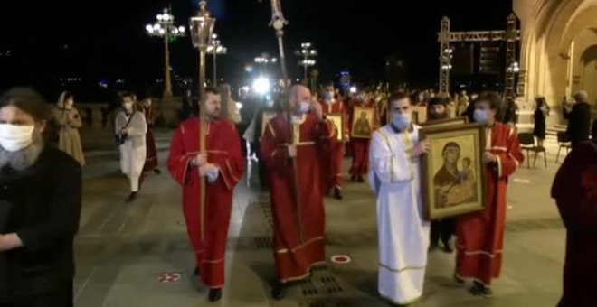 La iglesia ortodoxa celebra su Pascua en templos de toda Georgia