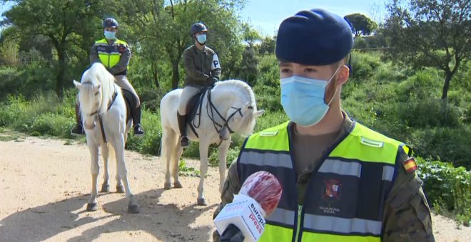 Guardia Real colabora en la vigilancia con "patrullas a caballo"