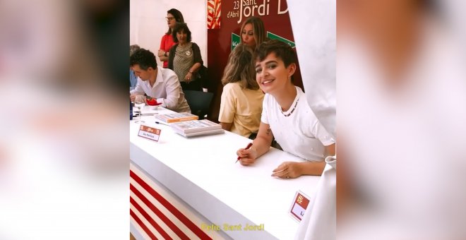 Laura Escanes recuerda una firma de libros por Sant Jordi