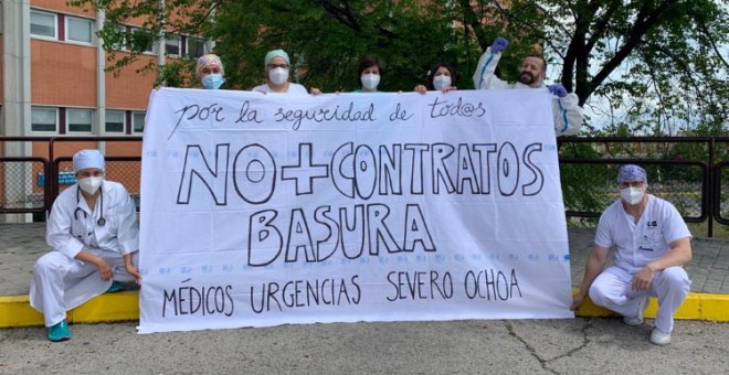 Médicos de Urgencias de Madrid se plantan ante el Gobierno Ayuso