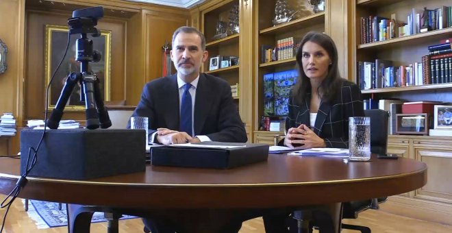 Los Reyes se reúnen por videoconferencia con Museo del Prado