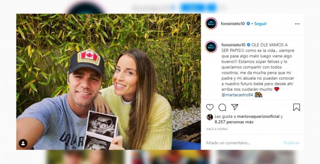Fonsi Nieto y Marta Castro esperan su primer hijo juntos