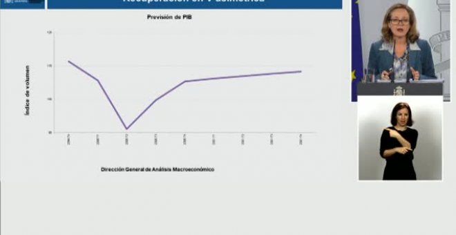 El Gobierno prevé una caída del PIB del 9,2% y una recuperación en V asimétrica para 2021