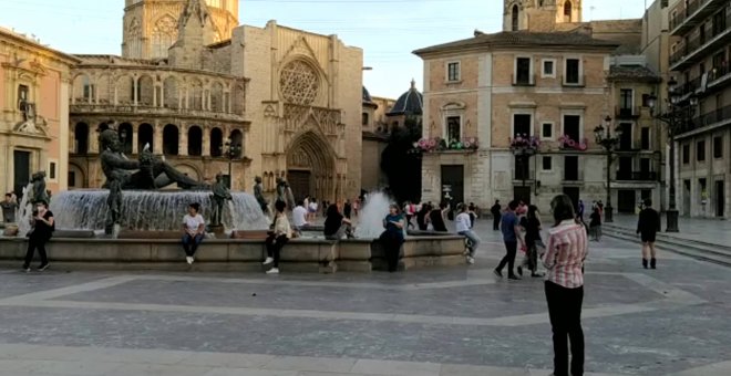 El centro de València en el primer día de desconfinamiento de adultos