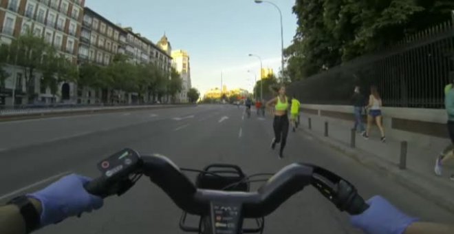 Desescalada en bicicleta por Madrid y Barcelona
