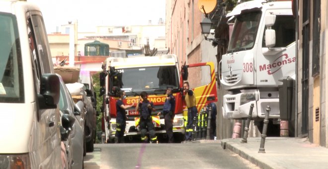 Bomberos y Policía Municipal se movilizan ante un incendio en Madrid
