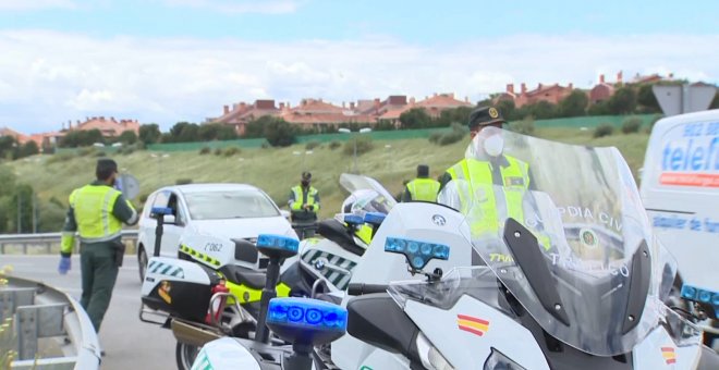 La Guardia Civil realiza un control en la M-50 a la altura de Boadilla