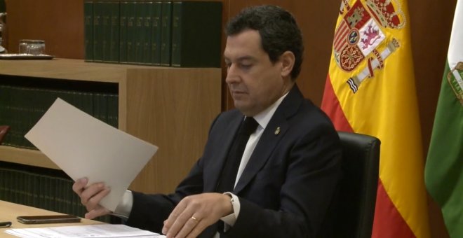 Moreno, en videoconferencia con Moncloa y demás líderes autonómicos