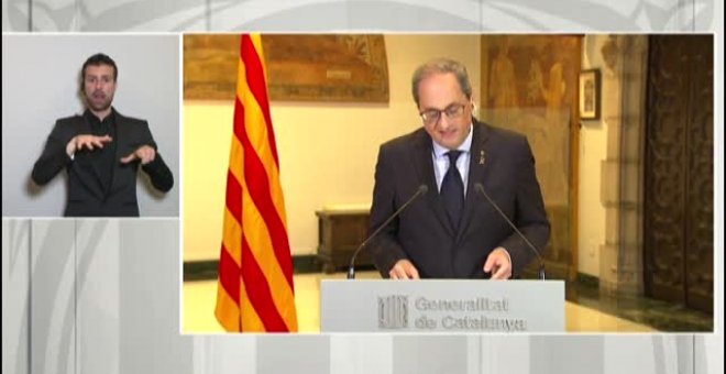 Torra muestra su disconformidad con la decisión de Sanidad de mantener a parte de Cataluña en fase 0