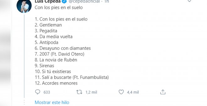 Cepeda comenta las canciones de su próximo disco