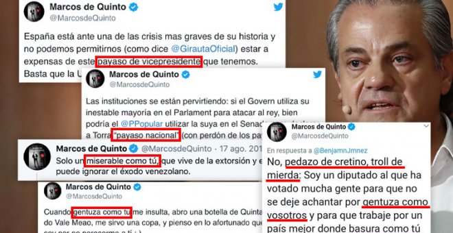 De Quinto llamando "payaso" a Pablo Iglesias y otros insultos y salidas de tono del diputado de Ciudadanos