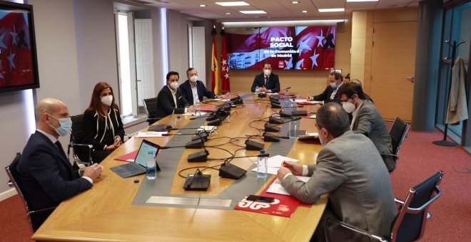 Reunión para lograr un pacto social en la Comunidad de Madrid