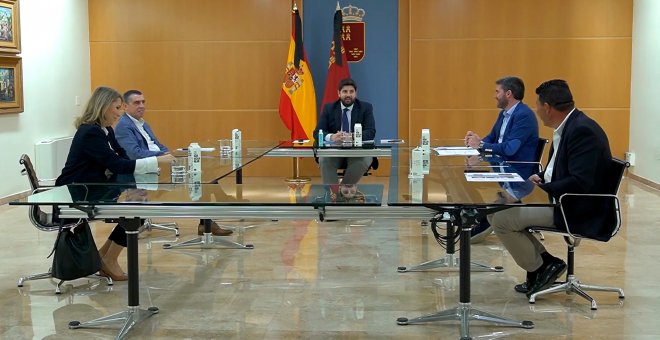 López Miras se reúne por videoconferencia con la Fundación Ingenio