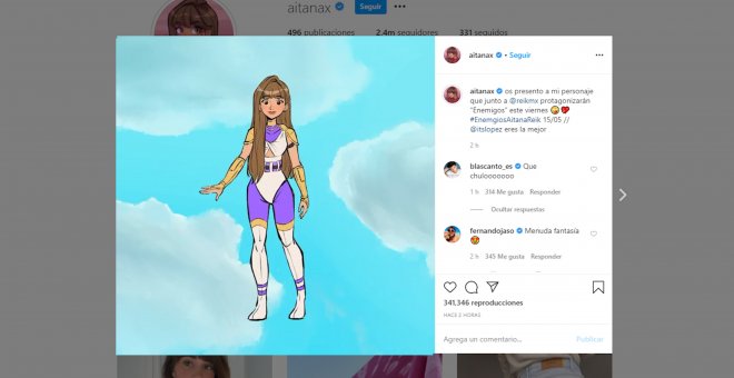 Aitana presenta a su personaje de animación en 'Enemigos'