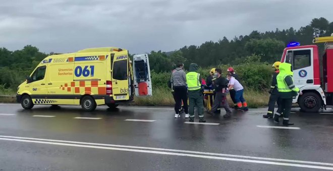 Un hombre herido en un accidente en San Cibrao das Viñas (Ourense)