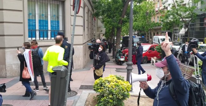 Protesta contra el Gobierno en el barrio de Salamanca
