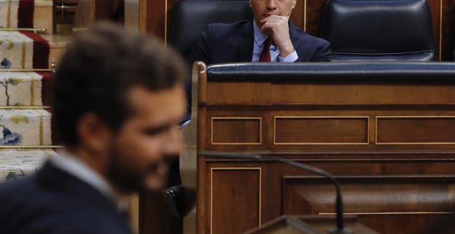 Casado endurece el tono contra Sánchez y le acusa de "ocultar a los muertos" en el último debate del estado de alarma
