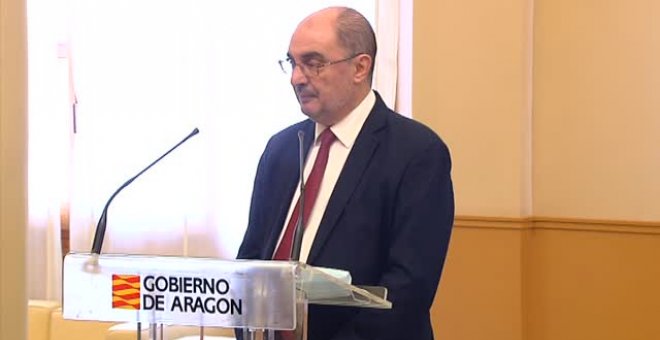 Lambán celebra el pacto con Ciudadanos y evita pronunciarse sobre la derogación de la reforma laboral