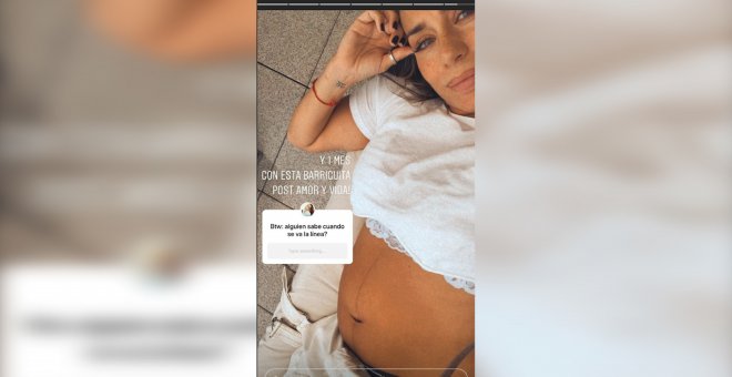 Elena Tablada pregunta a sus seguidores sobre su barriga postparto