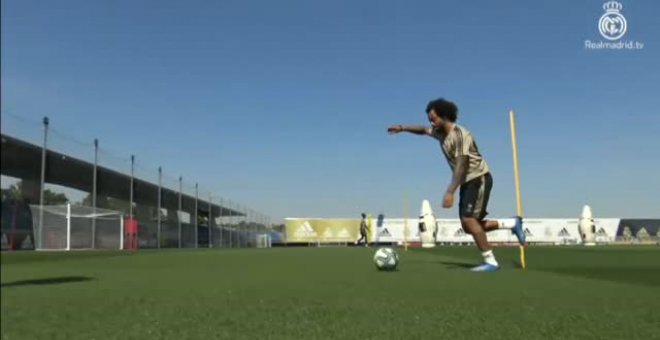 El Real Madrid trabaja la potenciación física combinada con el balón