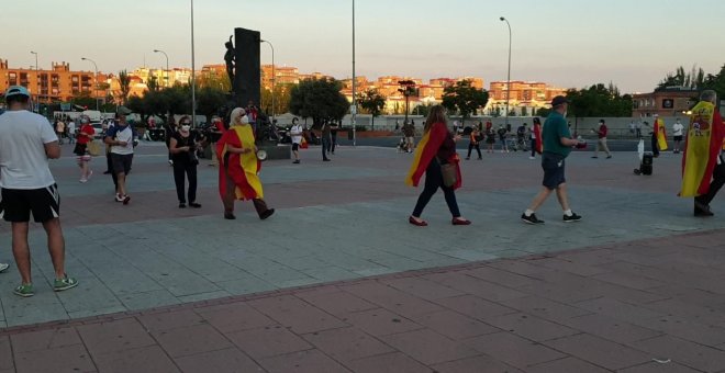 Protesta contra el Gobierno en la plaza de Ventas en Madrid