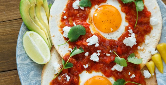 Pato confinado - Receta de huevos rancheros