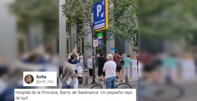 "Esto también es el barrio de Salamanca": aplausos y concentraciones en favor de la sanidad pública en el distrito más rico de Madrid