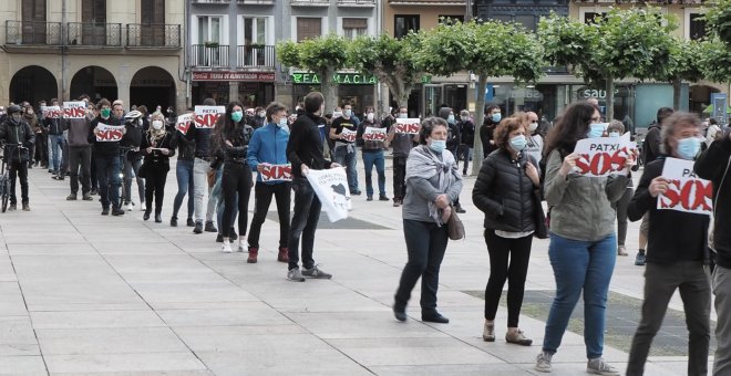 Manifestación en Pamplona a favor del preso de ETA Patxi Ruiz