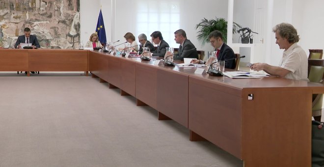 Reunión de Pedro Sánchez con los demás miembros del Comité de desescalada