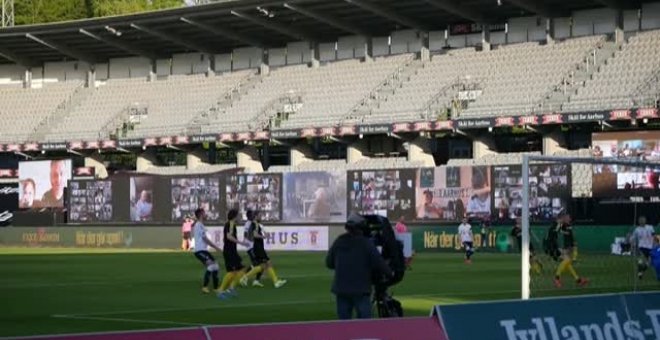 El Aarhus- Randers de la Superliga de Dinamarca, ante 10.000 espectadores virtuales