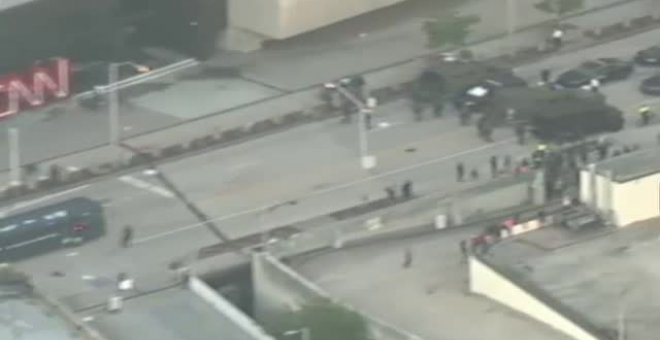 Las protestas por el asesinato de George Floyd llegan hasta la sede de la CNN en Atlanta
