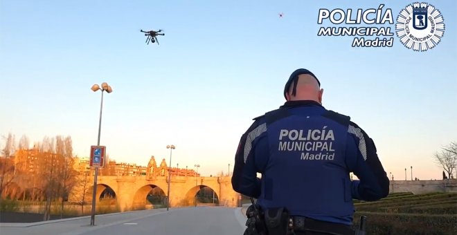 La Policía Municipal de Madrid estrena sus drones durante la pandemia