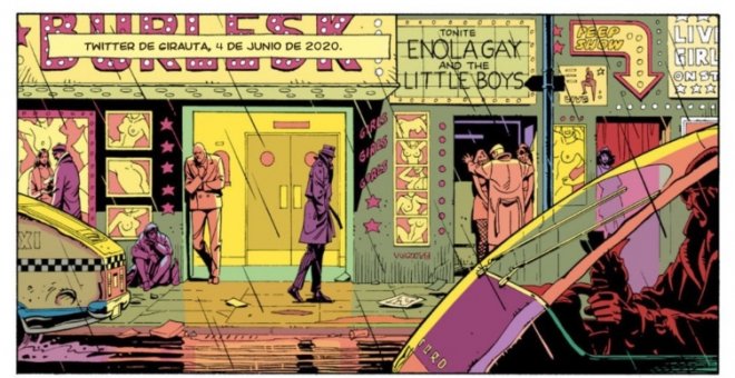 "Menuda fantasía": los insultos de Girauta transformados en viñeta de 'Watchmen'