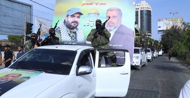 Procesión por la muerte del ex líder de la Yihad en Gaza