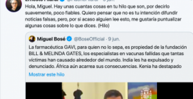 Las carga el diablo - Desmontando los bulos de Bosé contra Sánchez y Bill Gates