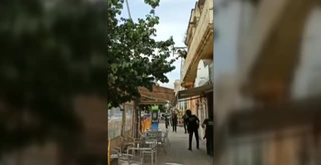 Violento desalojo de una vivienda okupada en Badalona