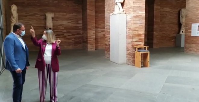 El alcalde de Mérida visita el Museo Nacional de Arte Romano tras su reapertura