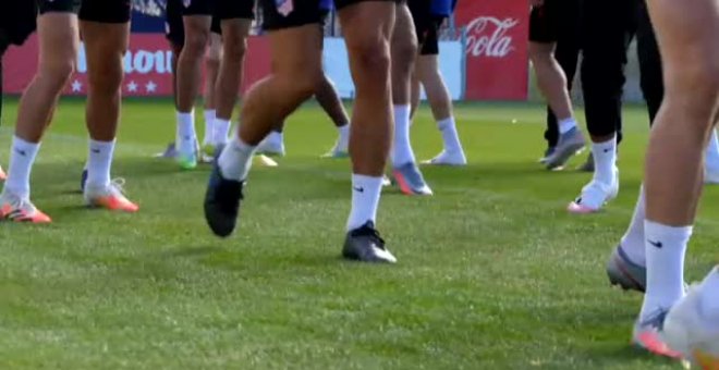 Vitolo y Felipe, bajas en el entrenamiento del Atlético de Madrid