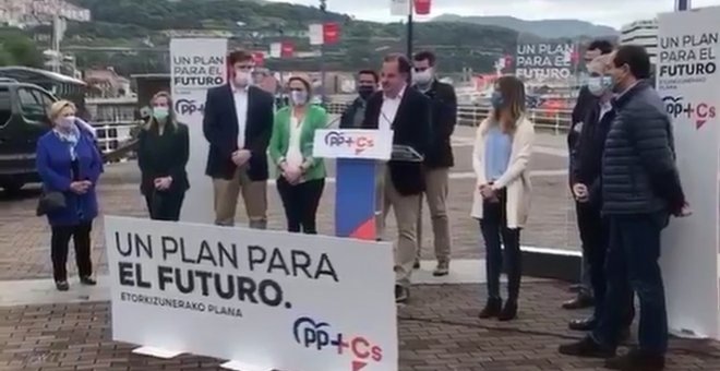 Iturgaiz presenta a PP+Cs como "dique de contención" al nacionalismo